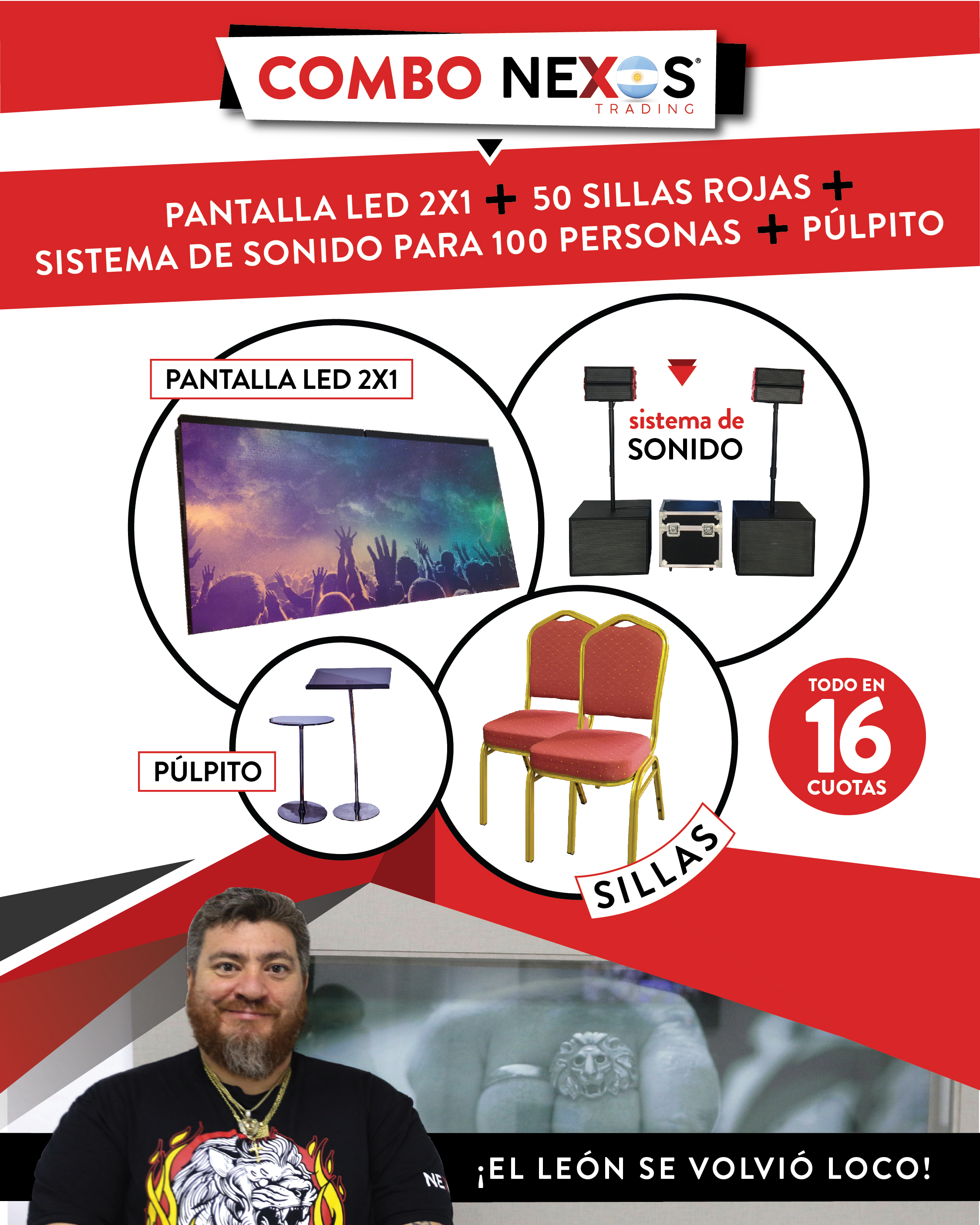 COMBO NEXOS PARA TU IGLESIA EN 16 CUOTAS